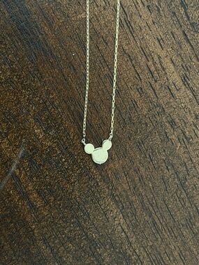 Source Unknown Gold Mickey Silhouette Pendant Necklace